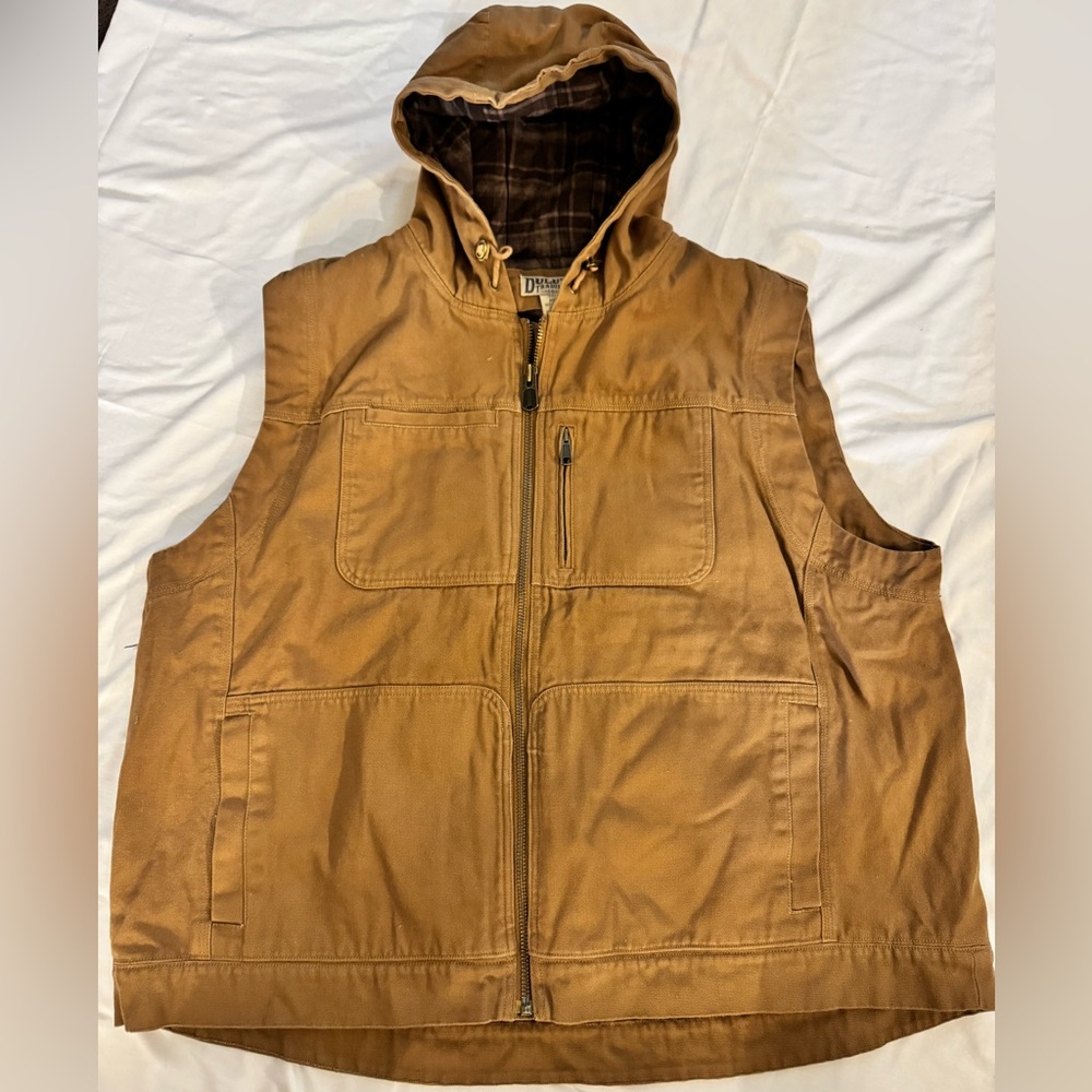 Duluth Trading Men’s Cargo Flannel Lined Work Vest 3XL